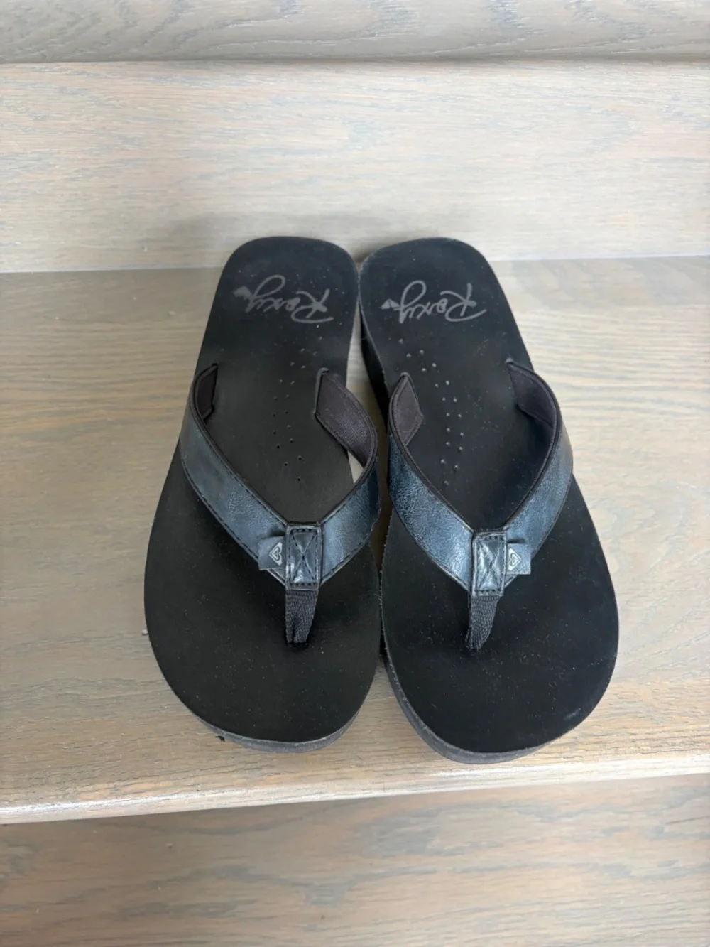 Roxy Wedge Flip Flops - Picture 3 of 11